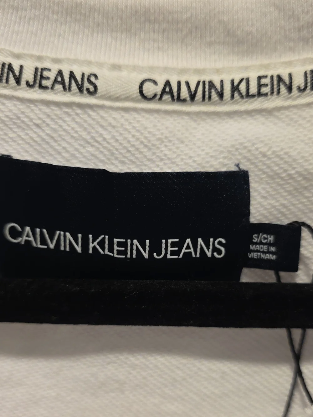 Calvin Klein Jeans White Tee with Black Logo
